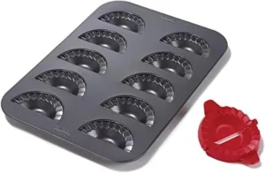 Chicago Metallic Professional Mini-Hand-Pie Pan with Cut-and-Press Tool, 20-Inch-by-11.25-Inch